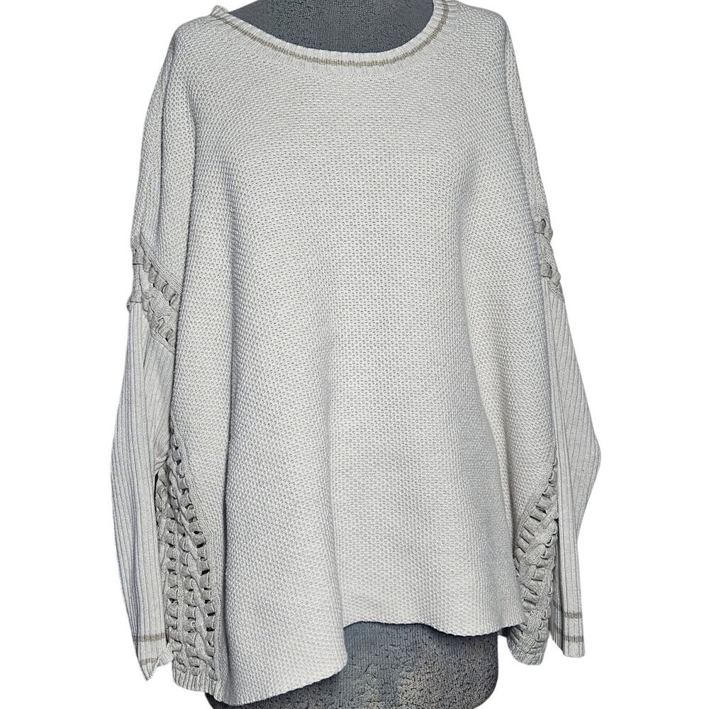 Cabi Cotton Blend Cream Sweater Size Large